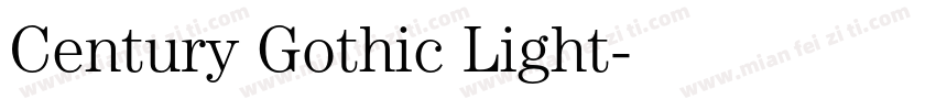 Century Gothic Light字体转换